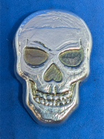 2 Troy Oz .999 fine silver Skull
